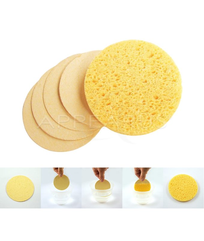 Cellulose Compressed Facial Sponges 50/Pk - Spa Supplies - Appearus ...