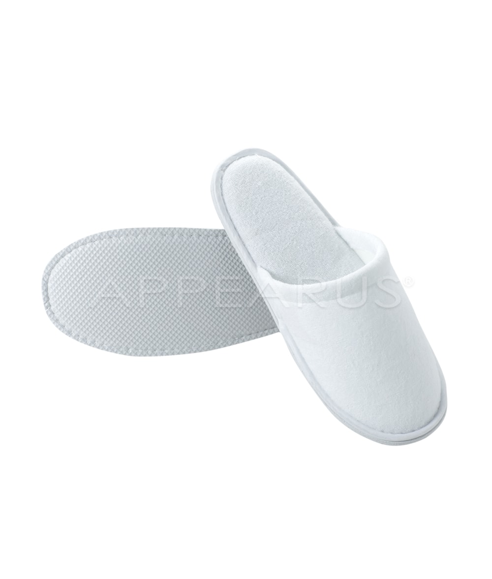 New Mens Terry Spa Close-Toe Slide House Slippers 