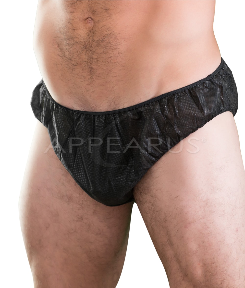 Disposable Briefs Black Nonwoven Men Sexy Briefs Custom Men Briefs  Underwear For Spa,Sauna,Travel
